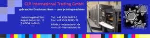 Gebrauchtmaschinenhändler Banner CLR International Trading GmbH